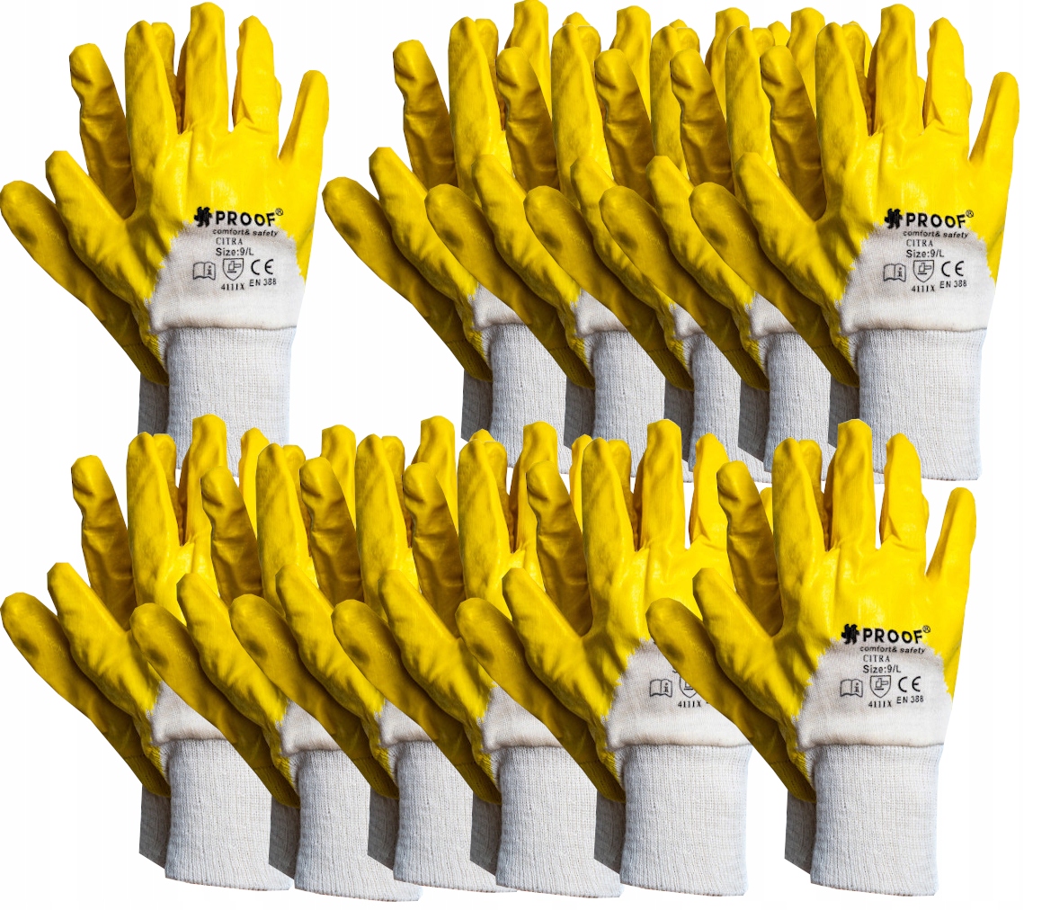 Odolné rukavice CITRA PRACOVNÉ RUKAVICE veľkosť 10 - XL 12 párov
